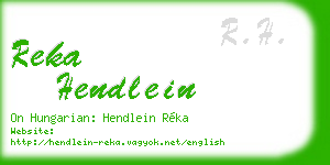 reka hendlein business card
