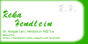 reka hendlein business card